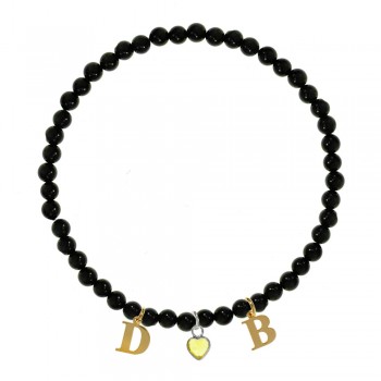 Pulsera San Valentín iniciales doradas Plata de Ley - Karissma 2