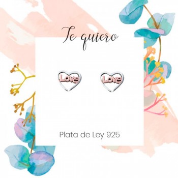 Pendientes mini corazón Love