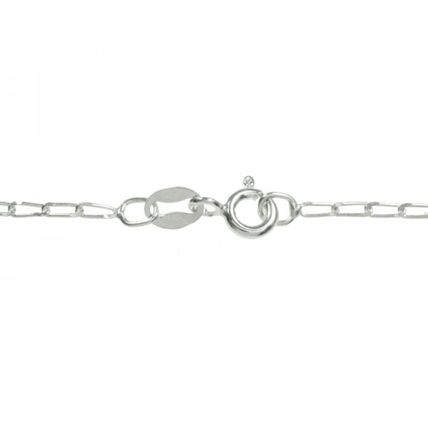 Collar ola con corazón de cristal rojo Plata de Ley