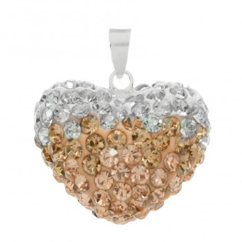 Colgante corazón microsetting Plata de Ley