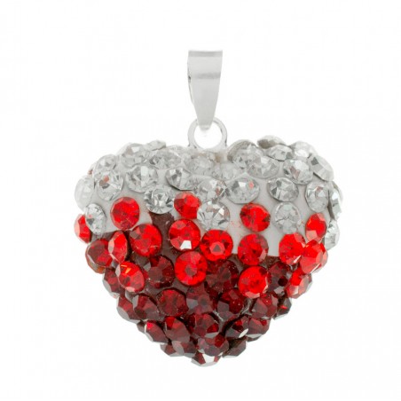 Colgante corazón microsetting Plata de Ley