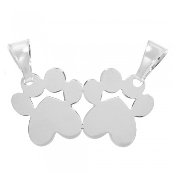 Colgante doble huella Plata de Ley 925 - Karissma