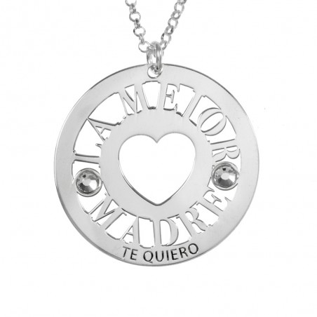 Collar Love con texto personalizado Plata de Ley 925  - Karissma