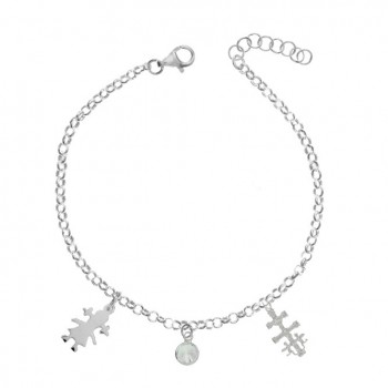 Pulsera Niña & Cruz de Caravaca Plata de Ley - Karissma