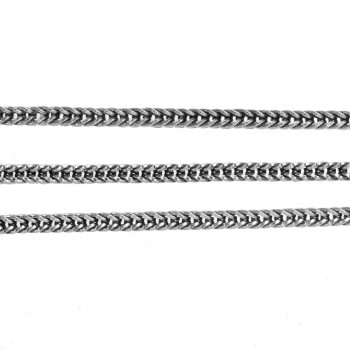 Codón hombre trenzado cubo Plata de Ley 925 - Karissma 2