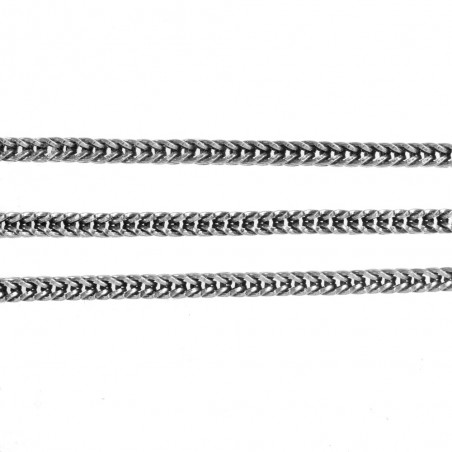 Codón hombre trenzado cubo Plata de Ley 925 - Karissma