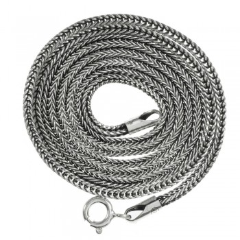 Codón hombre trenzado cubo Plata de Ley 925 - Karissma