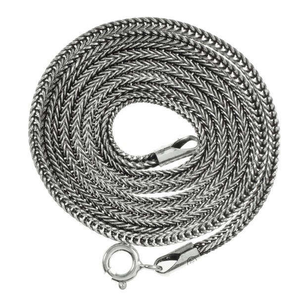 Codón hombre trenzado cubo Plata de Ley 925 - Karissma