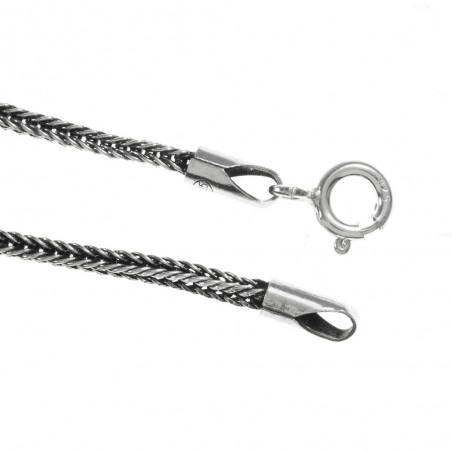 Codón hombre trenzado cubo Plata de Ley 925 - Karissma