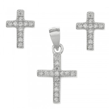 Conjunto cruz de circonitas para niña de Primera Comunión 2