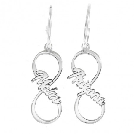 Pendientes infinito con nombres personalizados - Karissma