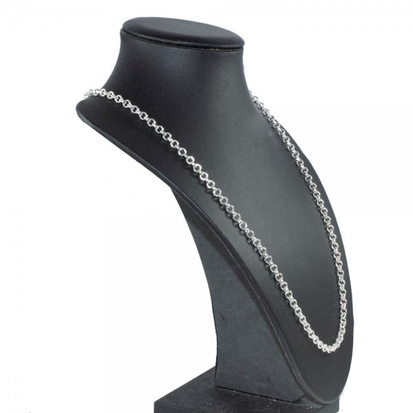 Cadena roló gruesa Plata de Ley con cierre mosquetón