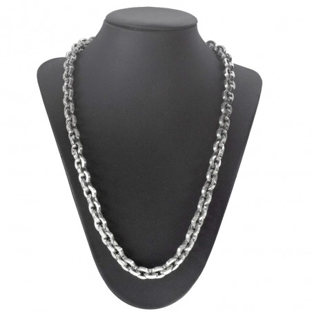 Cadena extra gruesa eslabón oval acero inoxidable - Karissma