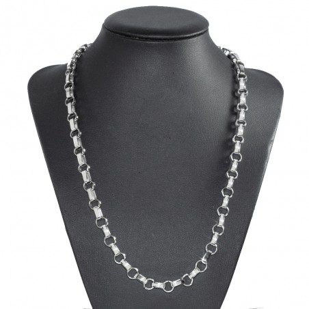 Cadena acero eslabón combinado cuadrado y circular - Karissma