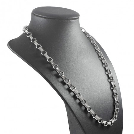 Cadena acero eslabón combinado cuadrado y circular - Karissma