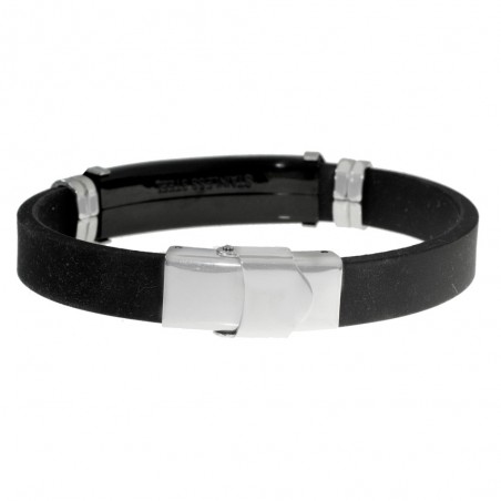 Pulsera acero inoxidable cruz horizontal - Karissma