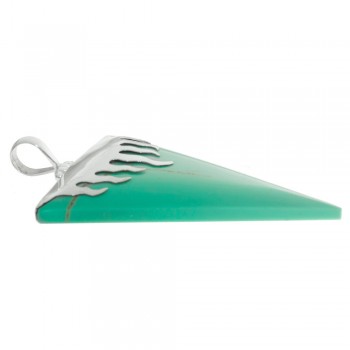 Colgante triángulo de turquesa reconstituida Plata de Ley 925 2