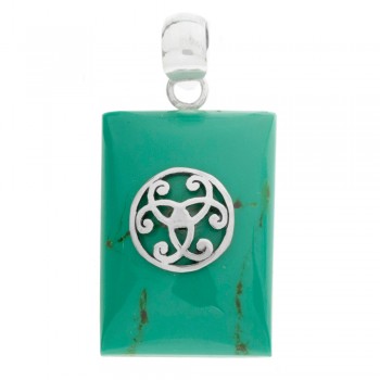 Colgante de turquesa reconstituida arabesco - Karissma