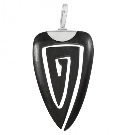 Colgante triángulo espiral de madera - Karissma