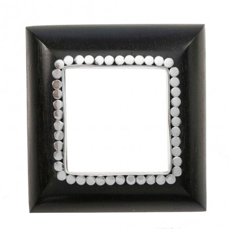 Colgante cuadrado calado de madera Plata de Ley - Karissma