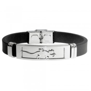 Pulsera caucho y acero inoxidable