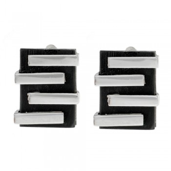 Pendientes resina y líneas Plata de Ley - Karissma