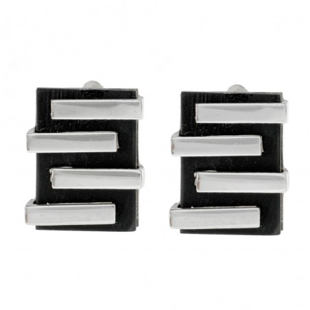 Pendientes resina y líneas Plata de Ley - Karissma