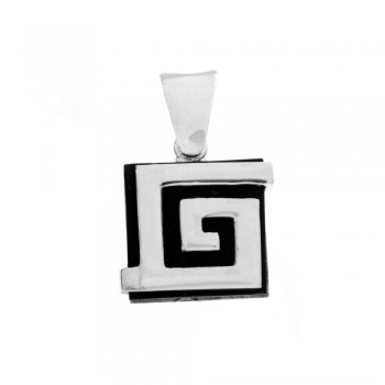 Colgante resina con greca Plata de Ley - Karissma 2