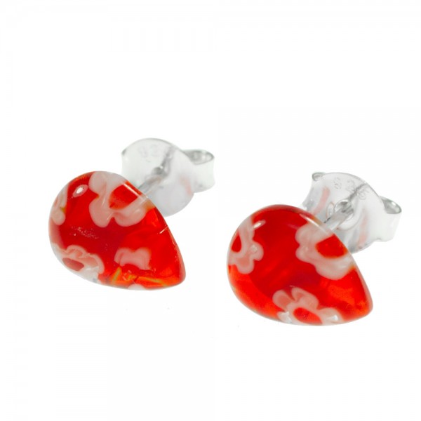 Pendientes gota cristal Murano Plata de Ley - Karissma