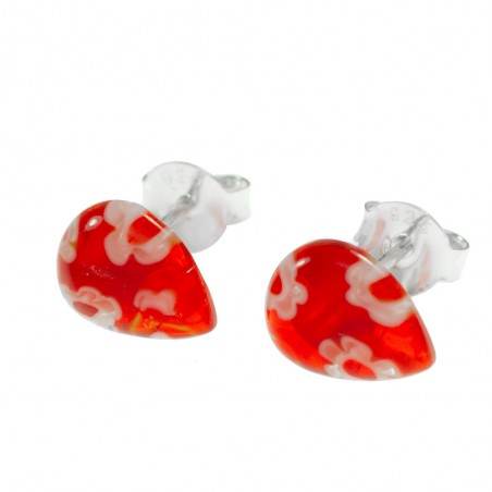Pendientes gota cristal Murano Plata de Ley - Karissma