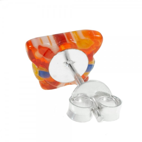 Pendientes mariposa cristal Murano Plata de Ley - Karissma