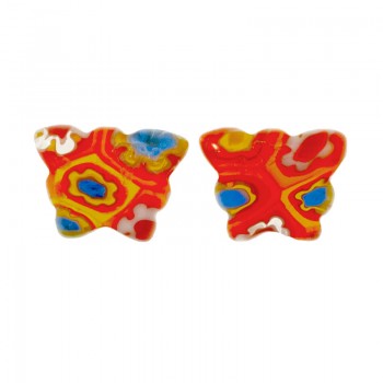 Pendientes mariposa cristal Murano Plata de Ley - Karissma 2