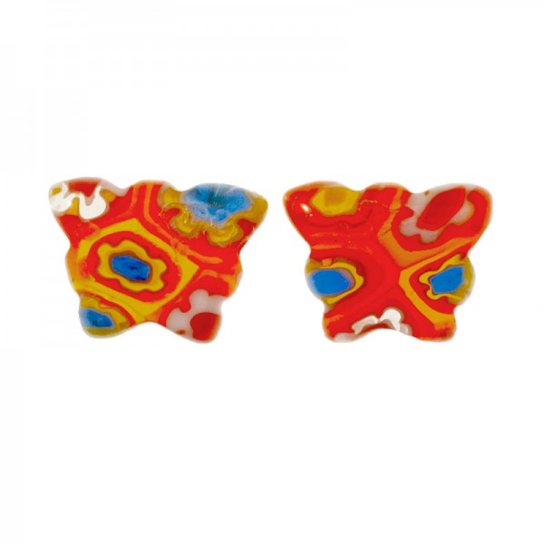 Pendientes mariposa cristal Murano Plata de Ley - Karissma