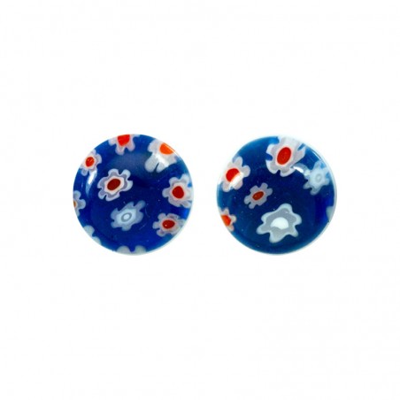 Pendientes redondos cristal Murano Plata de Ley - Karissma