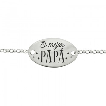 Pulsera El mejor Papá Plata de Ley - Karissma