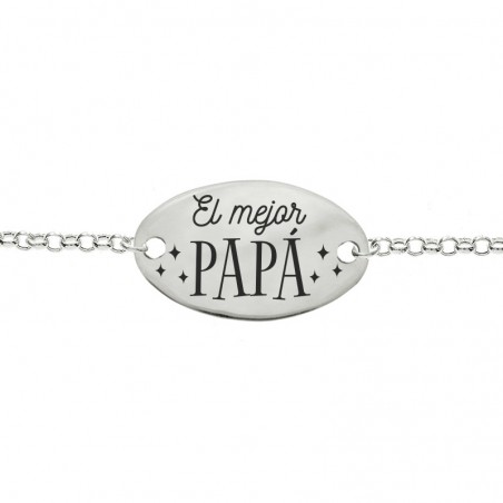 Pulsera El mejor Papá Plata de Ley - Karissma