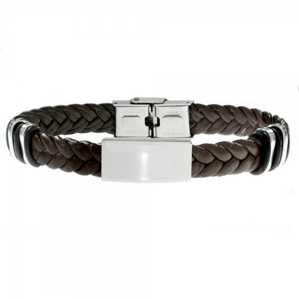 Pulsera de hombre caucho y acero - Karissma