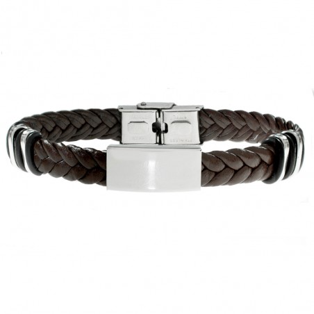 Pulsera de hombre caucho y acero - Karissma