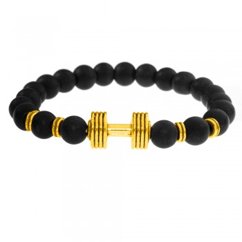 Pulsera hombre Shungit Gym acero - Karissma