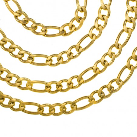 Cadena acero dorado 3x1 dorado - Karissma