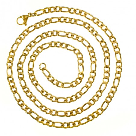 Cadena acero dorado 3x1 dorado - Karissma