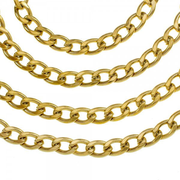 Cadena acero dorado grumet - Karissma