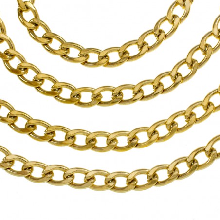 Cadena acero dorado grumet - Karissma