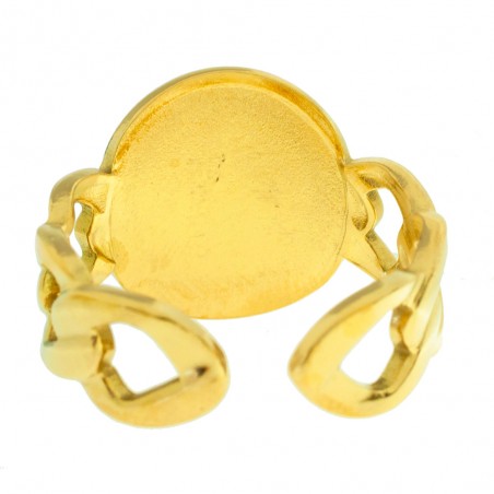 Anillo ajustable cadena con piedra - Karissma