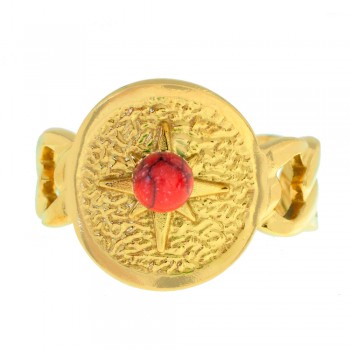 Anillo ajustable cadena con piedra - Karissma