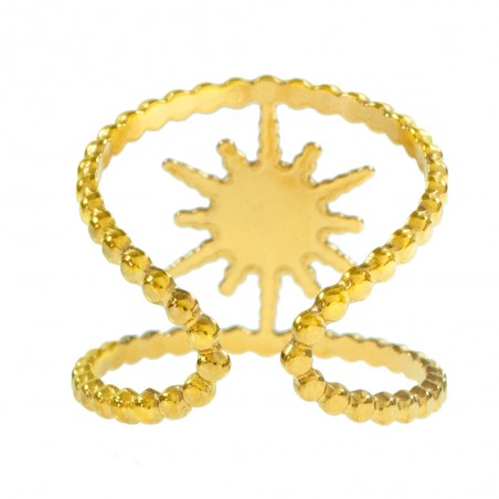Anillo ajustable sol con piedra - Karissma