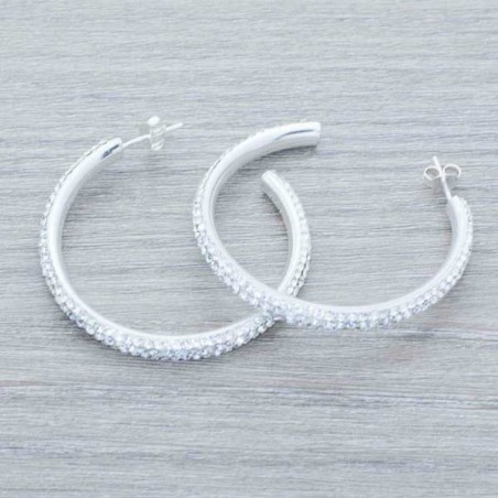 Pendientes circonita Plata de Ley 925