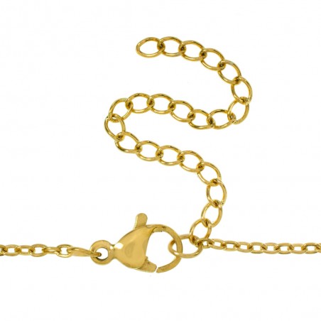 Collar ojo turco esmaltado de acero dorado - Karissma