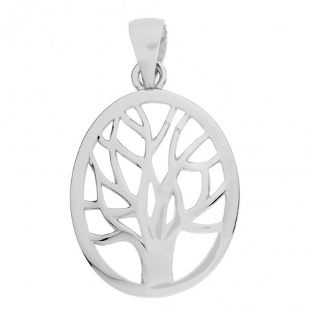 Colgante árbol oval rodiado Plata de Ley - Karissma