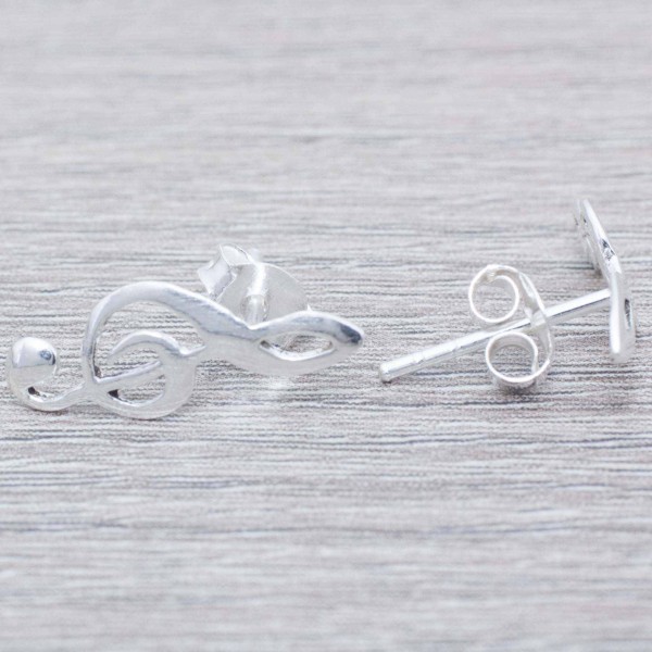Pendientes nota musical Plata de Ley 925